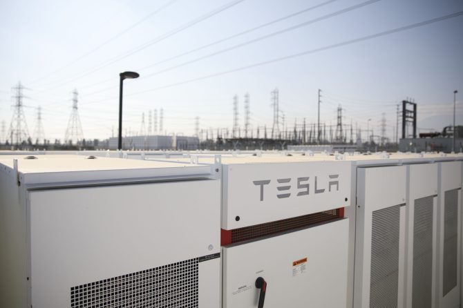 Tesla Inc. Powerpack Units At The Southern California Edison Mira Loma Substation