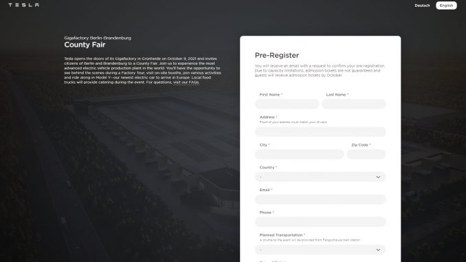 Tesla launches pre-registration for Giga Berlin County Fair - Drive Tesla
