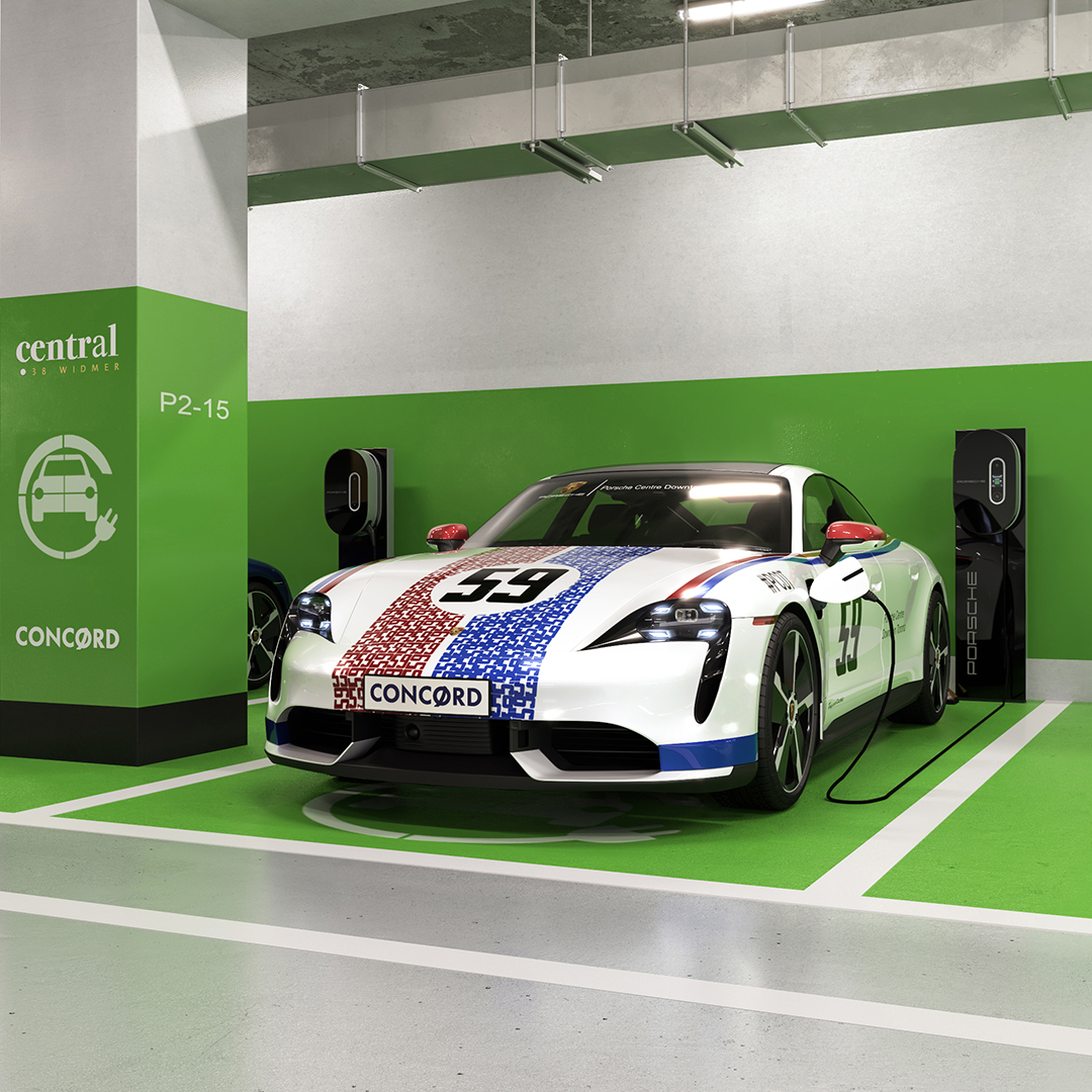 Concord Porsche Taycan charging