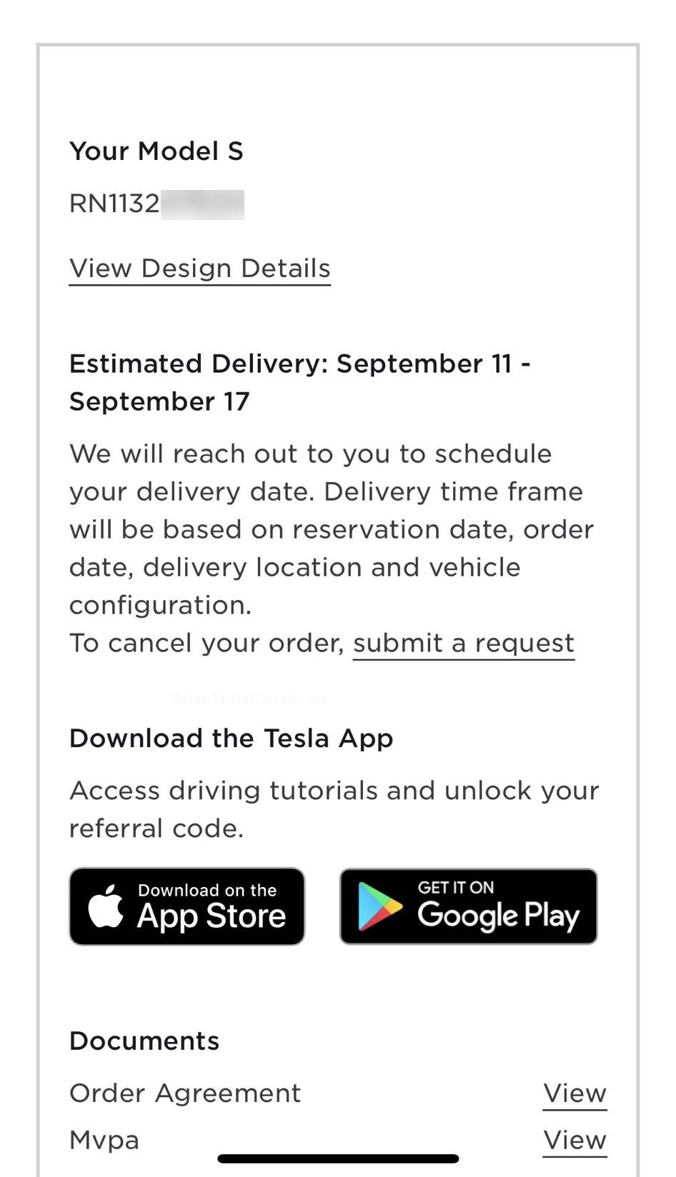 Model S est delivery date