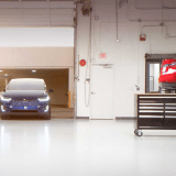 Tesla service centre bays