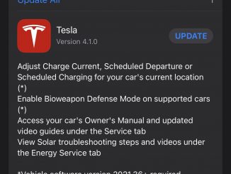 Tesla app update