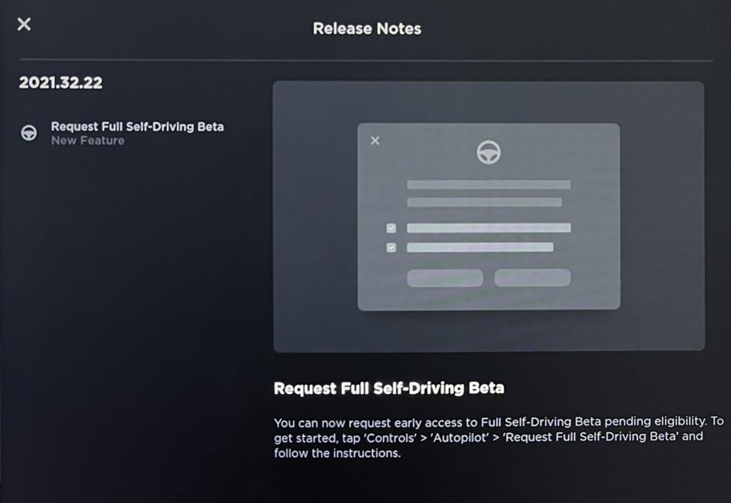 release notes fsd button
