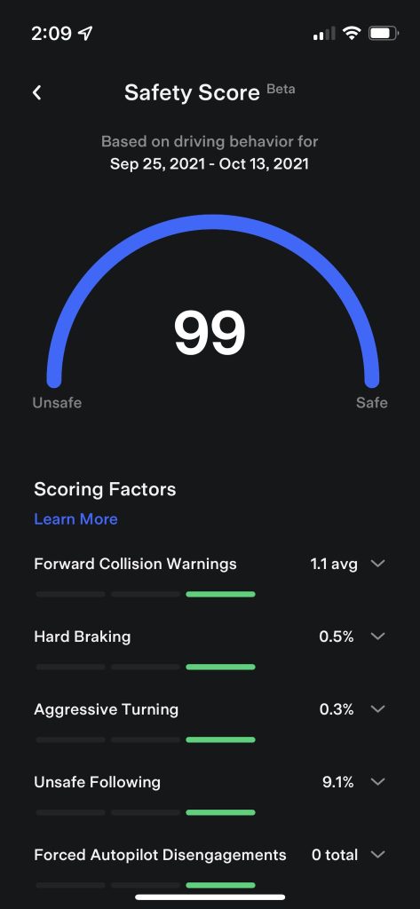 99 safety score