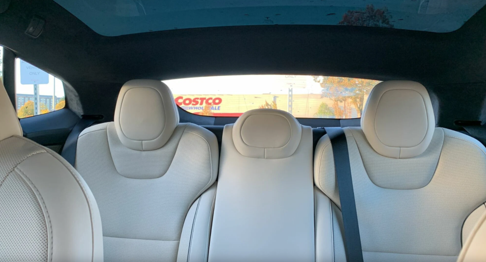 Plaid interior rear seat