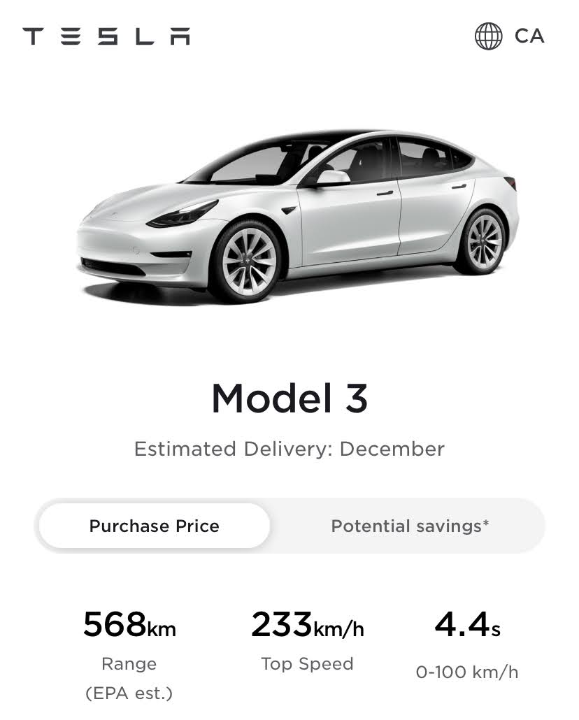 Tesla December 2021