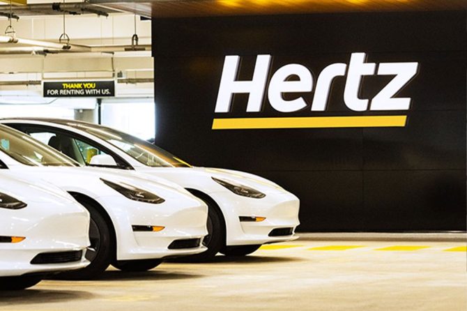 hertz rental tesla