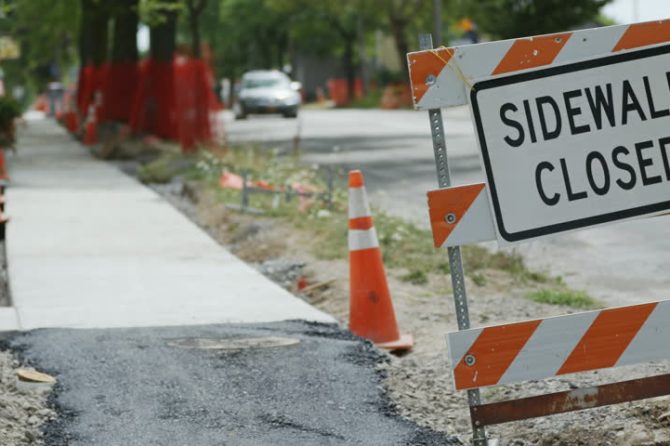 sidewalk closed