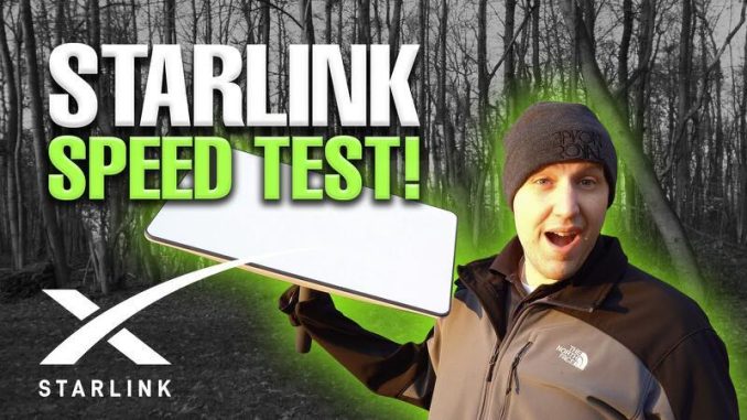Dirty tesla starlink speed test