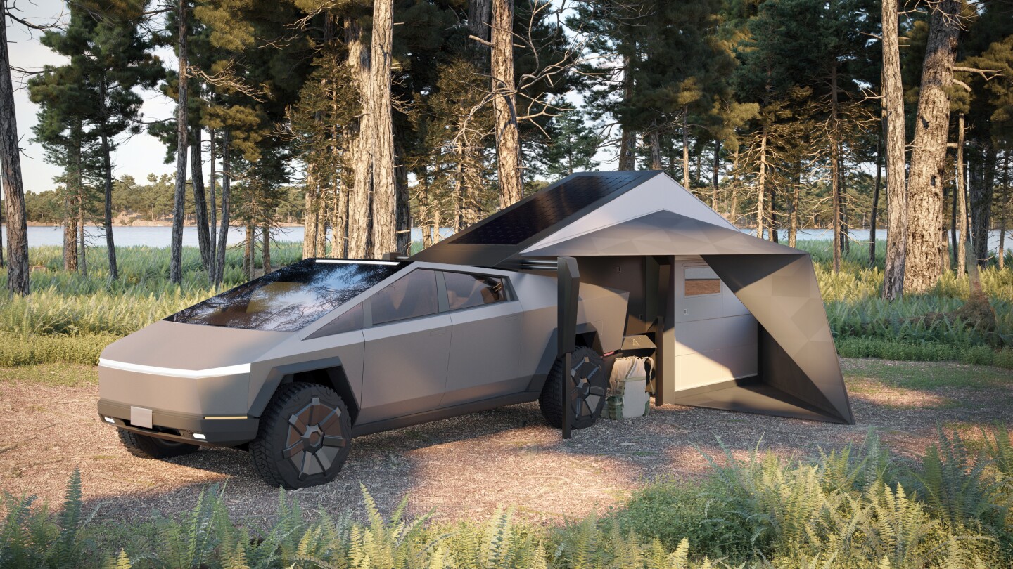 Expandable camper turns the Tesla Cybertruck into the ultimate outdoor ...