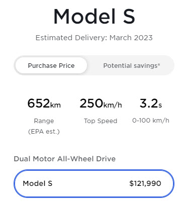 Model S March 2023