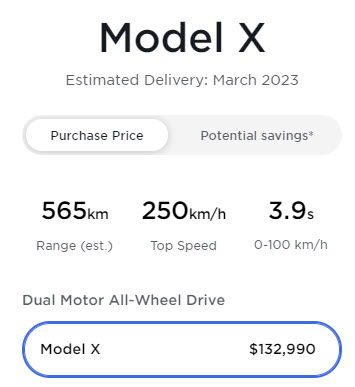 Model X March 2023