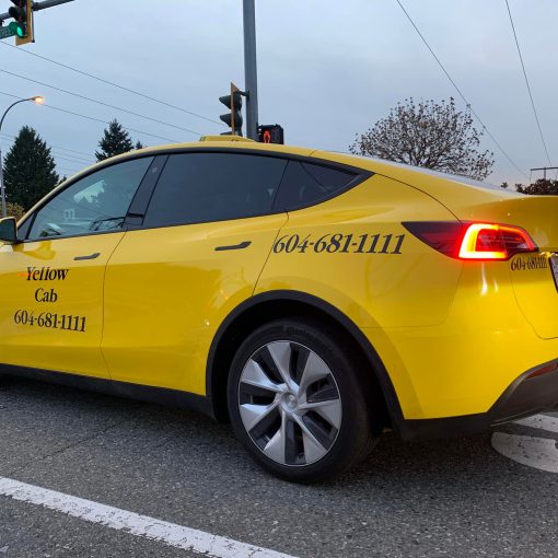 Model Y Yellow cab Vancouver