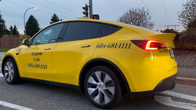 Model Y Yellow cab Vancouver