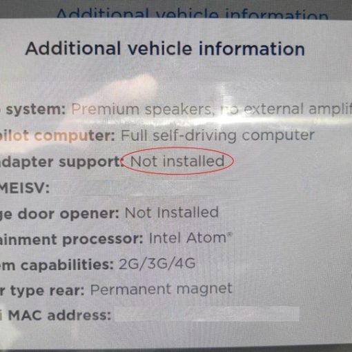 additional vehicle information