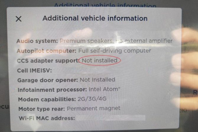 additional vehicle information