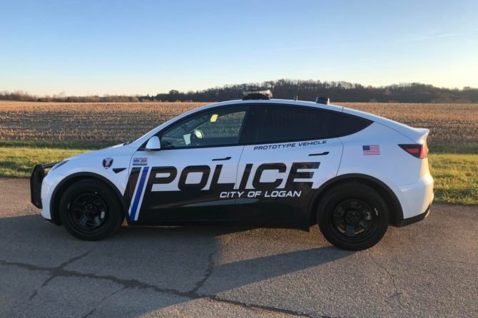 logan police tesla model y