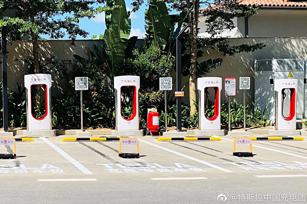 tesla china supercharger