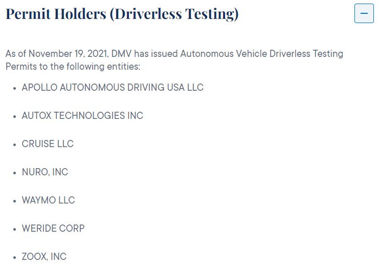 dmv driverless