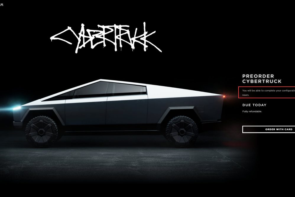 cybertruck order page