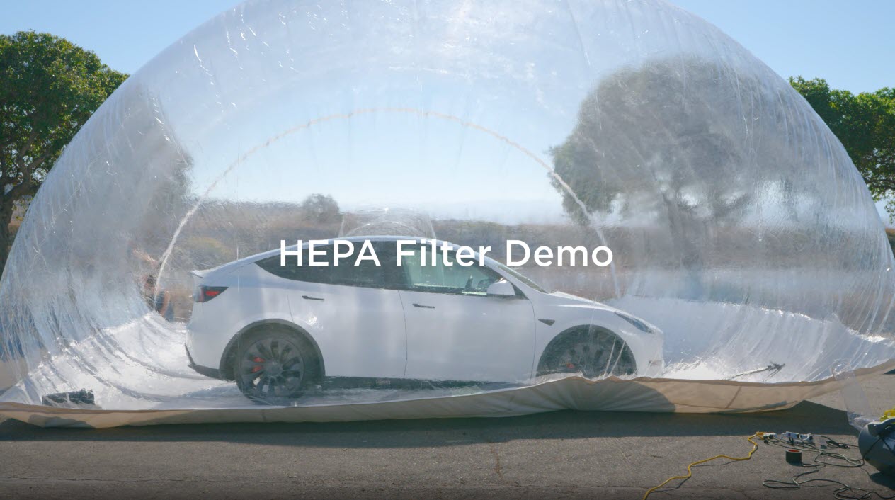 Tesla demonstrates effectiveness of HEPA filter and Bioweapon Defense Mode in new video