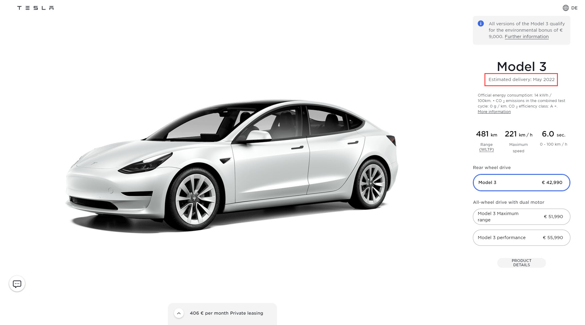 Tesla Model 3 sold out in Europe until Q2 2022 - Drive Tesla