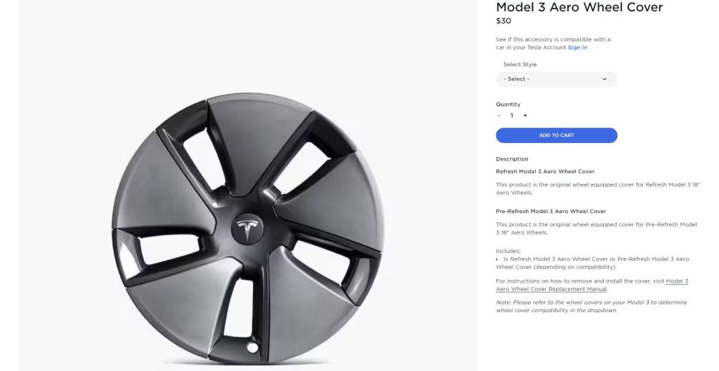Tesla Model Y Gemini Wheel Cap Kit now available in the Tesla Shop