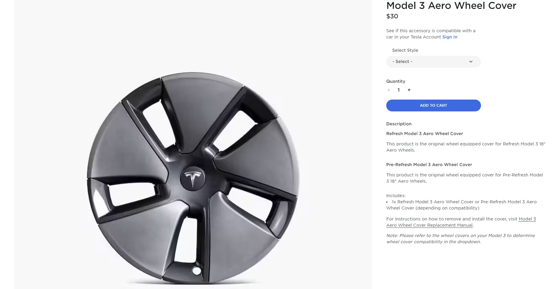 tesla adds refresh model 3 aero wheel covers to online shop