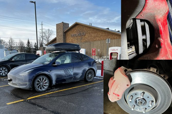 model y missing brake pad