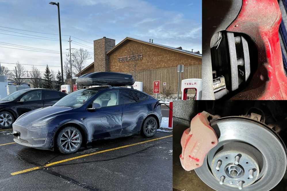 model y missing brake pad