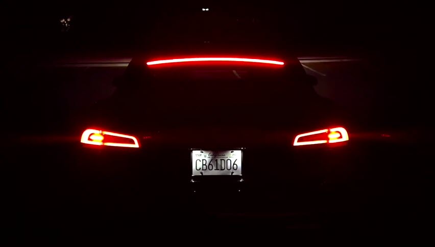 taillights at night