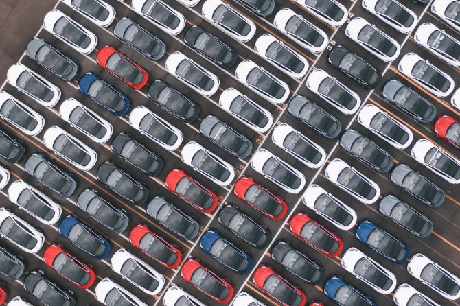 tesla deliveries lot