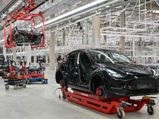 Tesla surging order rate in the US - Model Y production at Giga Berlin (Photo credit: AFP)