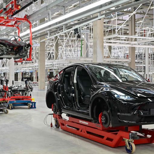 Tesla surging order rate in the US - Model Y production at Giga Berlin (Photo credit: AFP)