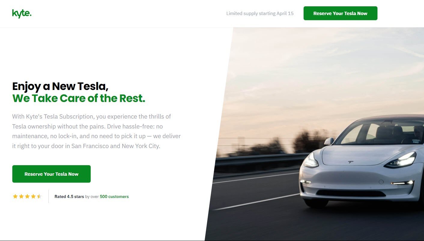 Kyte expands from rental company to subscription service with fleet of Tesla Model 3s Drive Tesla