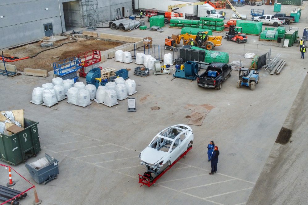 white model y giga texas