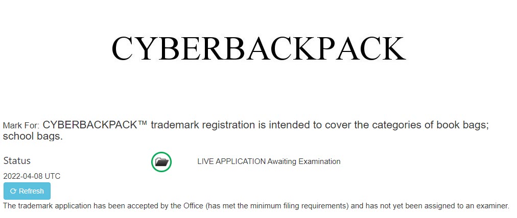 cyberbackpack trademark