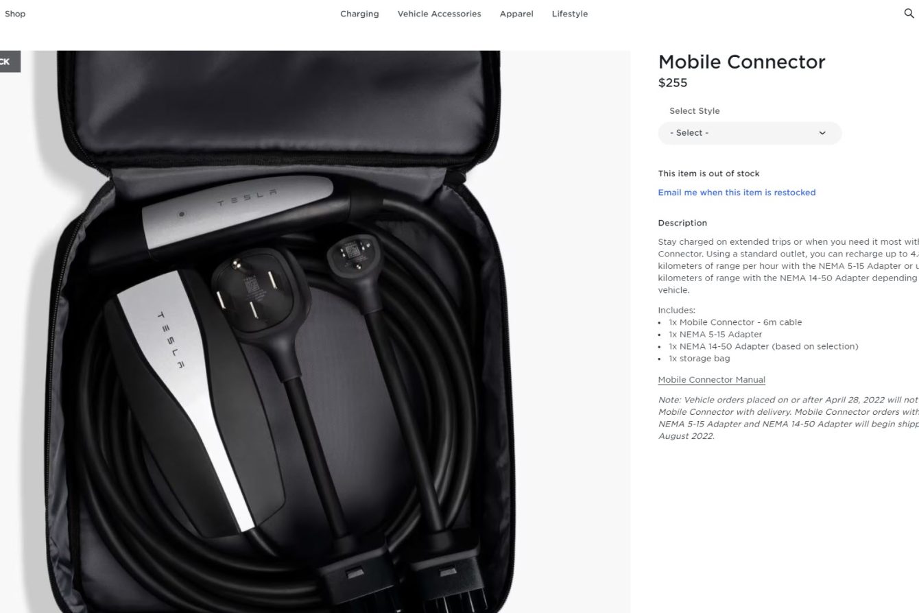 Tesla Modular Connection Tesla adds cheaper Mobile Connector with NEMA14-50 adapter and lowers ...