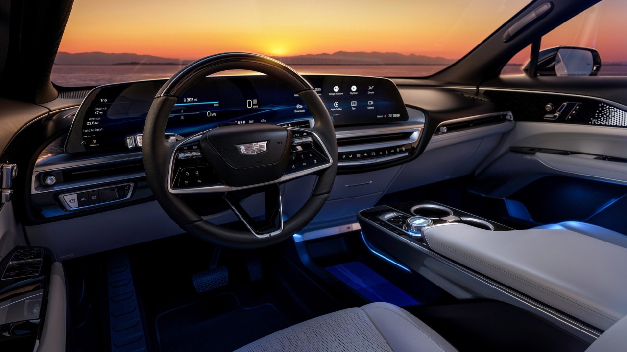 Interior dashboard of the 2023 Cadillac LYRIQ