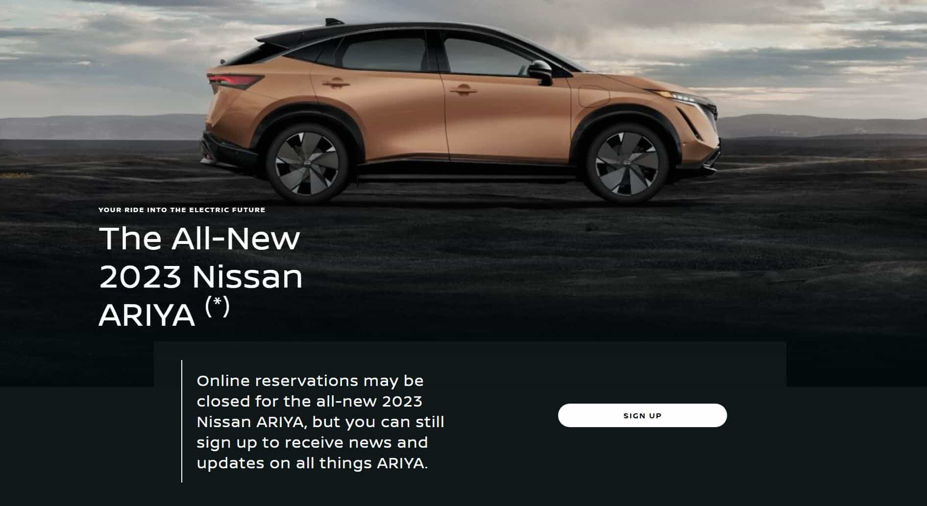 Nissan stops taking Ariya pre-orders in the United States and Canada ...