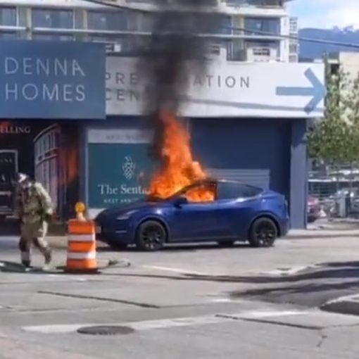 model y fire vancouver