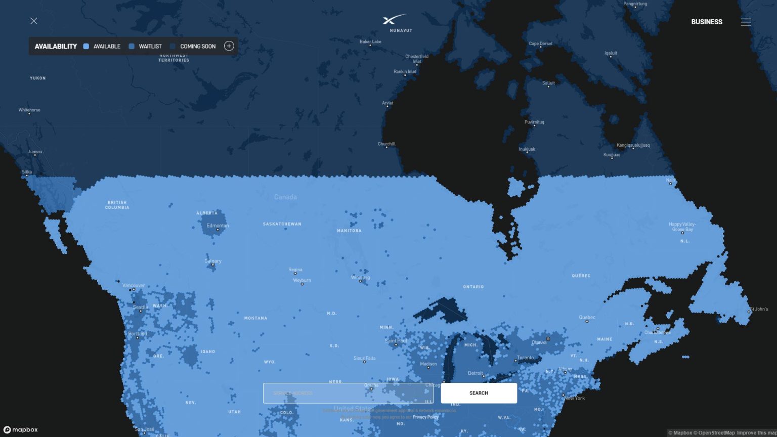 SpaceX updates Starlink availability map to show when service will be