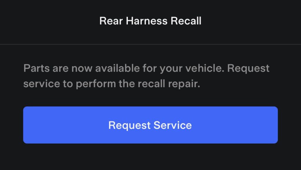 rear harness recall 2