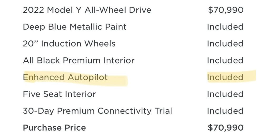 Tesla adds enhanced autopilot to some vehicles in existing inventory