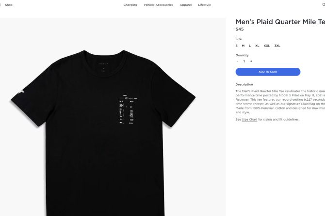 tesla shop tee