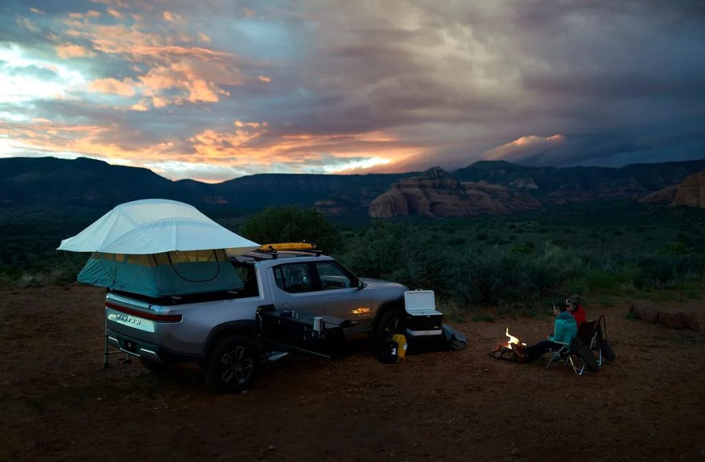 rivian camping