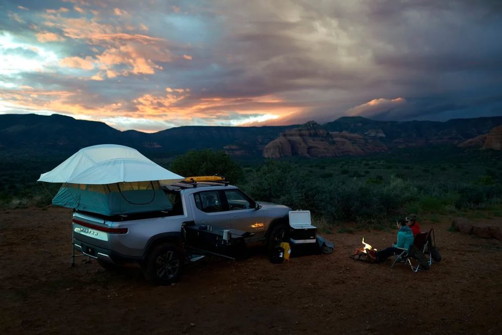rivian camping
