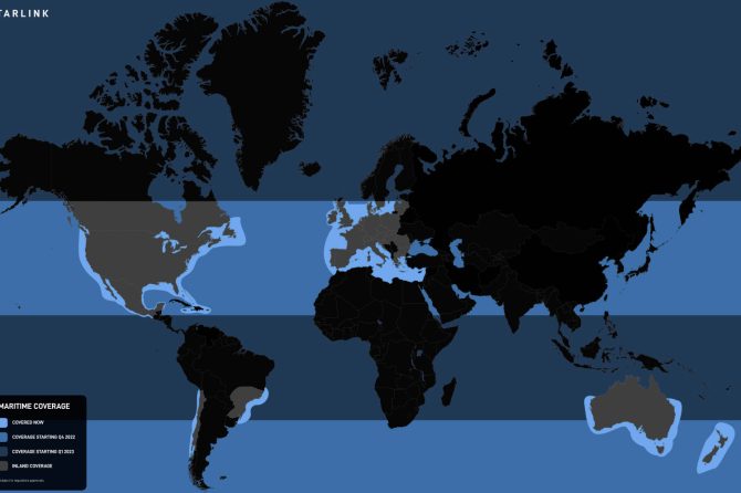 starlink maritime coverage map