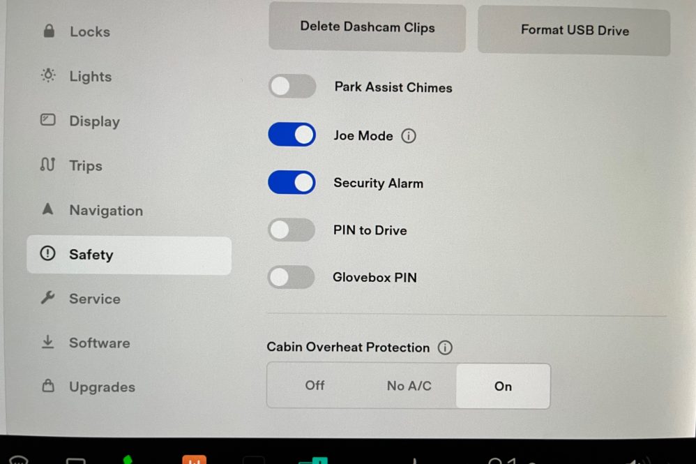 tesla cabin overheat protection