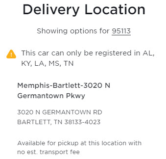 delivery location